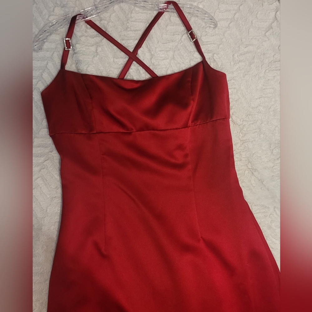 After Six Burgundy Wedding Dress - Picture 3 of 5